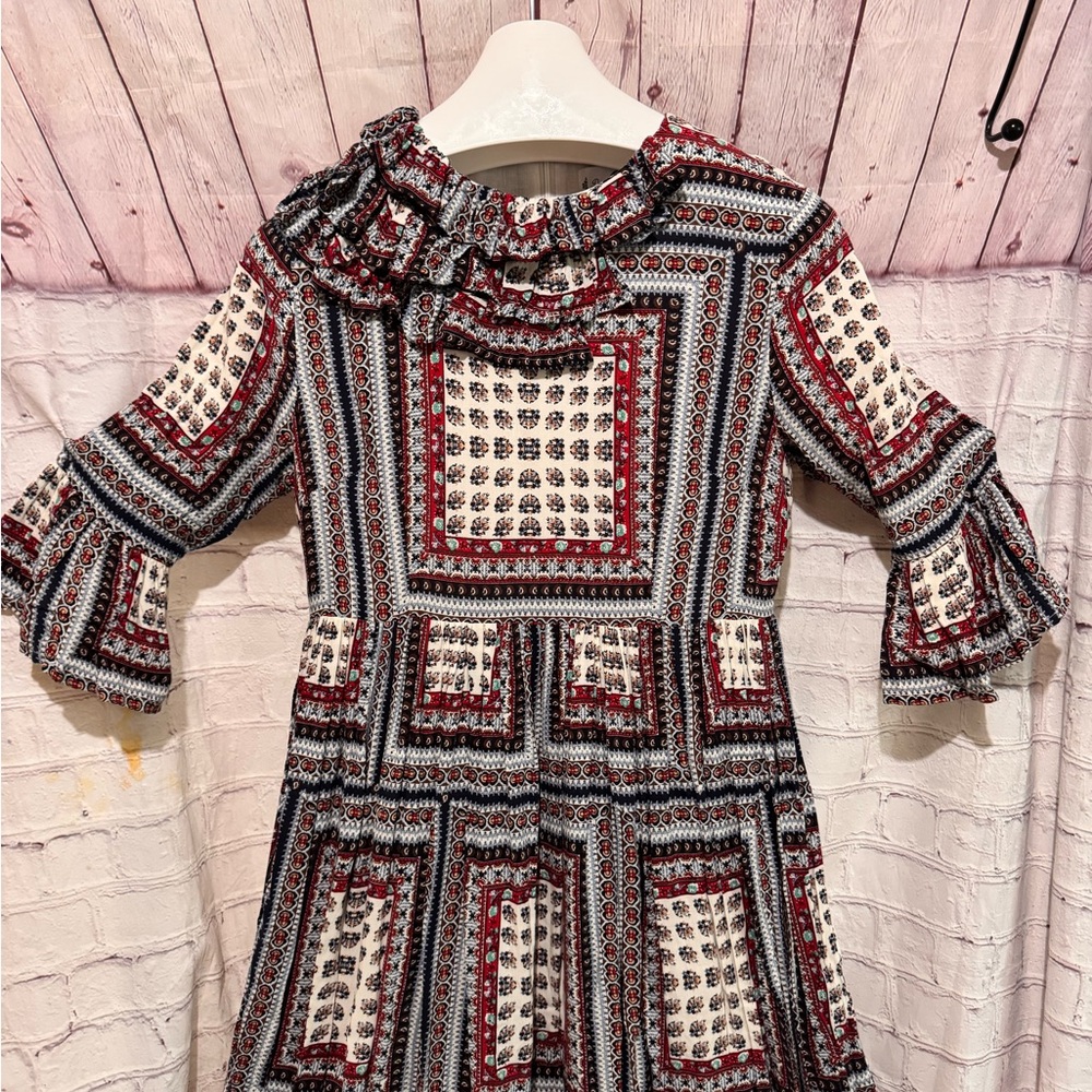 Dainty Jewells Large Vintage 3/4 sleeves Printed Maxi Dress stunning dress - Picture 10 of 10